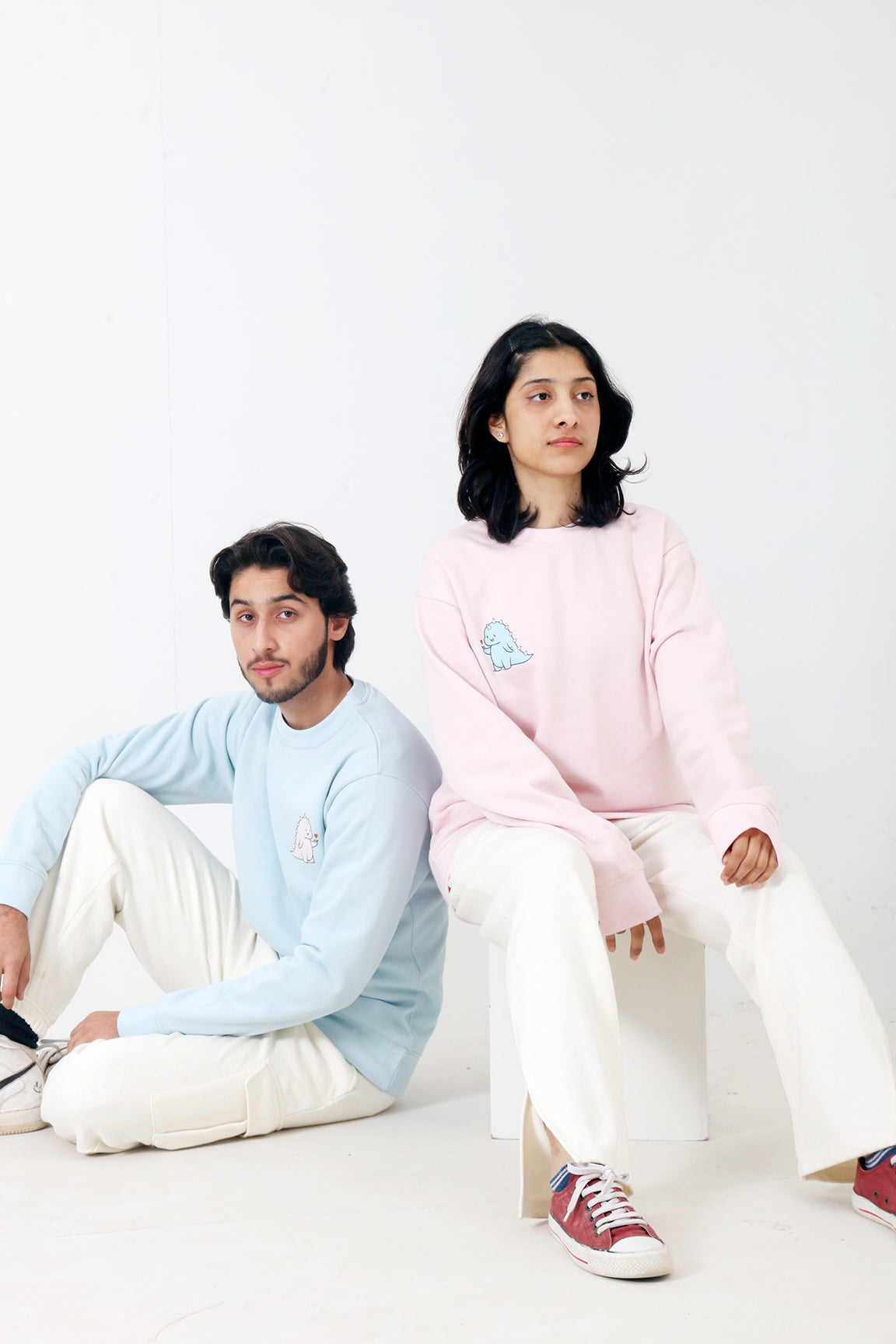 Blush & Sky Couple Sweatshirts