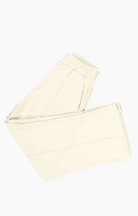 Straight Pleated Trouser Off White